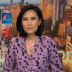 Vicky’s purple floral blouse on NBC News Daily