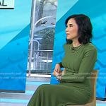 Vicky’s green ribbed dress on Today