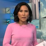 Vicky’s pink button sleeve sweater on NBC News Daily