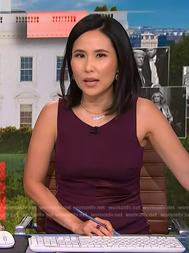 Vicky’s purple sleeveless dress on Today