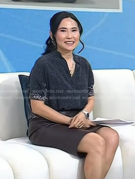 Vicky's black leopard shirt on Today