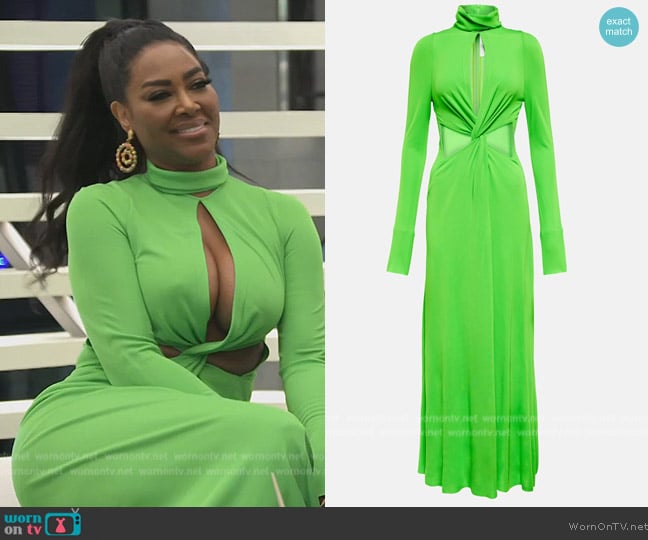 Victoria Beckham Cutout jersey midi dress worn by Kenya Moore on The Real Housewives of Atlanta