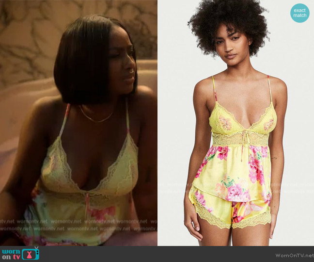 Victorias Secret Cami and Short Set worn by Annika (Justine Skye) on Grown-ish