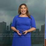 Violetta’s blue belted dress on NBC News Daily