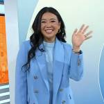 Vivian Tu’s blue double breasted blazer on Today