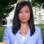 Weijia Jiang’s light blue blazer on CBS Mornings