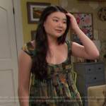 Wendy’s green abstract print mini dress on Days of our Lives