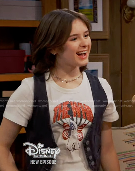 Winnie's white The Who glitter graphic tee on Bunkd
