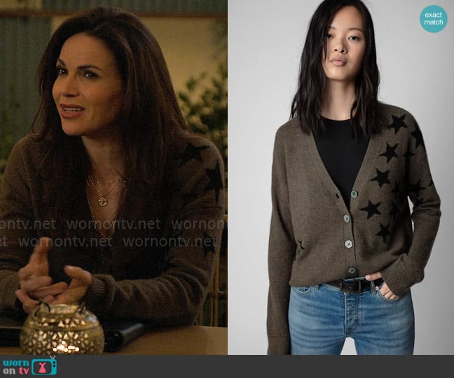 Zadig & Voltaire Mirka Stars Cardigan worn by Lisa Trammell (Lana Parrilla) on The Lincoln Lawyer