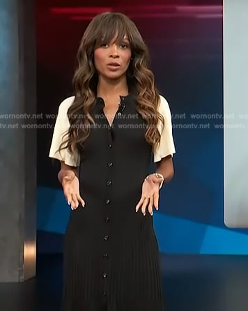 Zuri’s two-tone dress on Access Hollywood