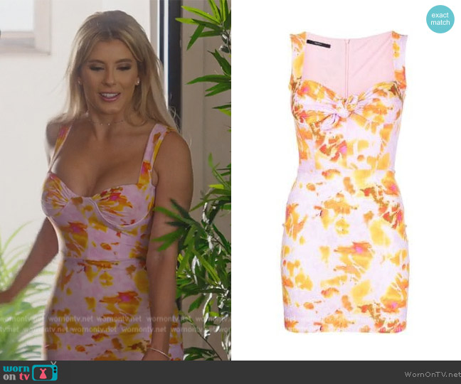 Alex Perry Orin sweetheart-neck mini dress worn by Alexandra Rose (Alexandra Rose) on Selling the OC