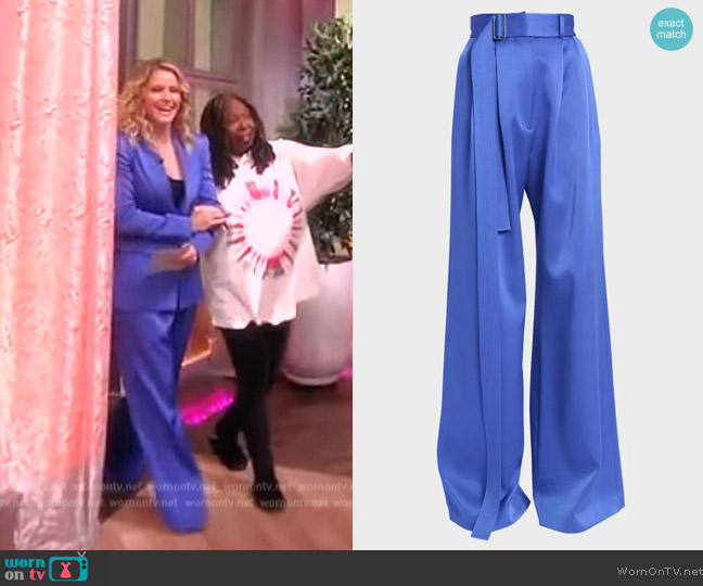 WornOnTV: Sara’s blue satin suit on The View | Sara Haines | Clothes ...