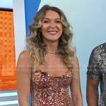 Alexa PenaVega’s metallic animal print top on Today