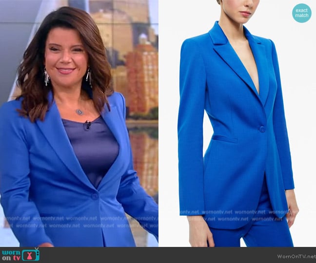 Alice + Olivia Breann Fitted Blazer worn by Ana Navarro on The View