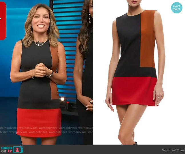 WornOnTV: Kit’s colorblock mini dress on Access Hollywood | Kit Hoover ...