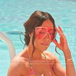 Angie’s multicolor bikini and sunglasses on The Real Housewives of Salt Lake City