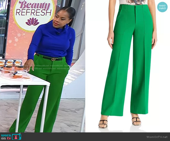 WornOnTV: Sheinelle’s green pants and black gg buckle belt on Today ...