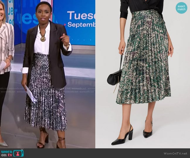 Area Stars Kelsey Skirt worn by Zinhle Essamuah on NBC News Daily