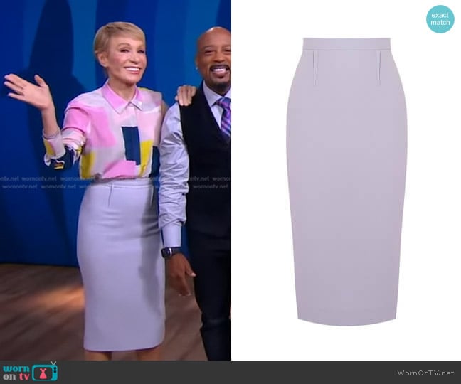 Roland Mouret Arreton Skirt worn by Barbara Corcoran on Good Morning America