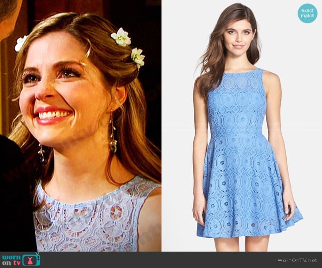 BB Dakota Renley Dress in French Blue worn by Theresa Donovan (Jen Lilley) on Days of our Lives