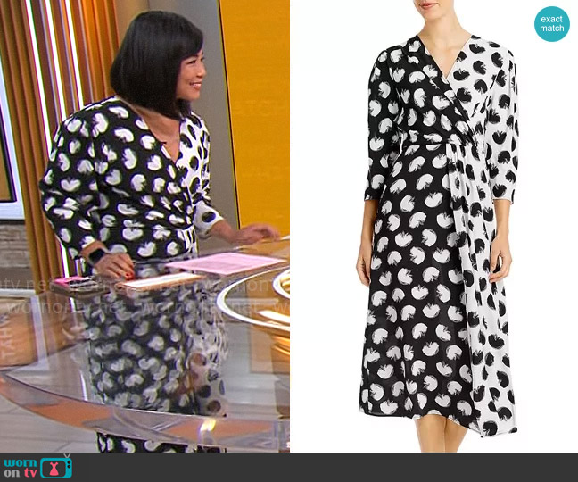 WornOnTV: Tanya's embellished animal print dress on The White