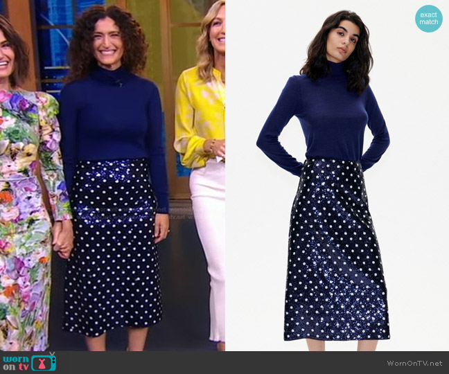 Baum Und Pferdgarten Corenna Sweater and Skirt worn by Cara Mentzel on Good Morning America