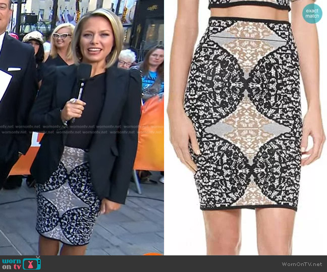 Bcbgmaxazria Battenburg Pencil Skirt worn by Dylan Dreyer on Today