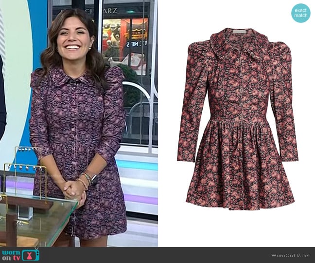 LoveShackFancy Beyers Long Sleeve Corduroy Dress worn by Adrianna Barrionuevo Brach on Today