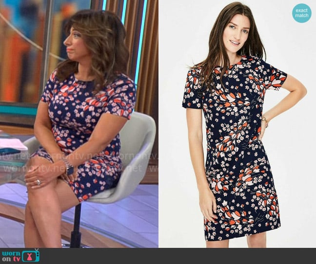 Boden Smart Easy Shift Dress worn by Michelle Miller on CBS Mornings