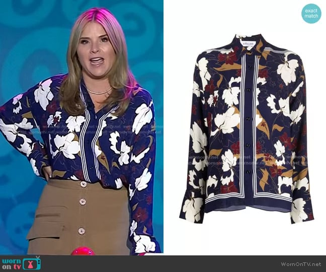 Câllas Milano Lisa Floral-Print Shirt worn by Jenna Bush Hager on Today