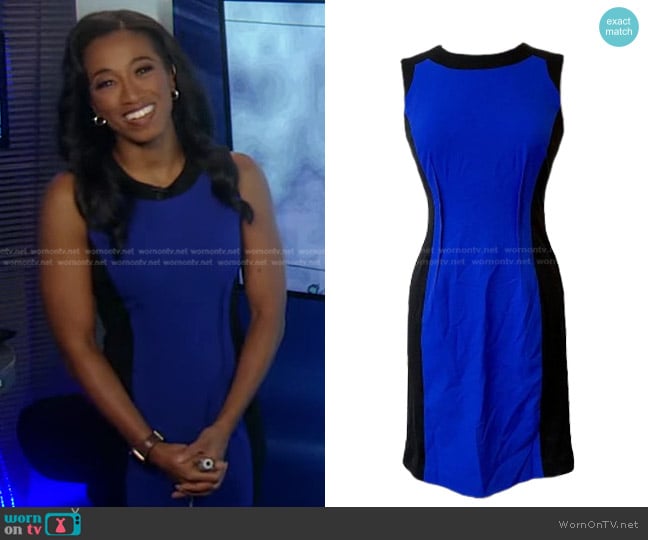 WornOnTV: Brittany’s blue colorblock sleeveless dress on Good Morning ...