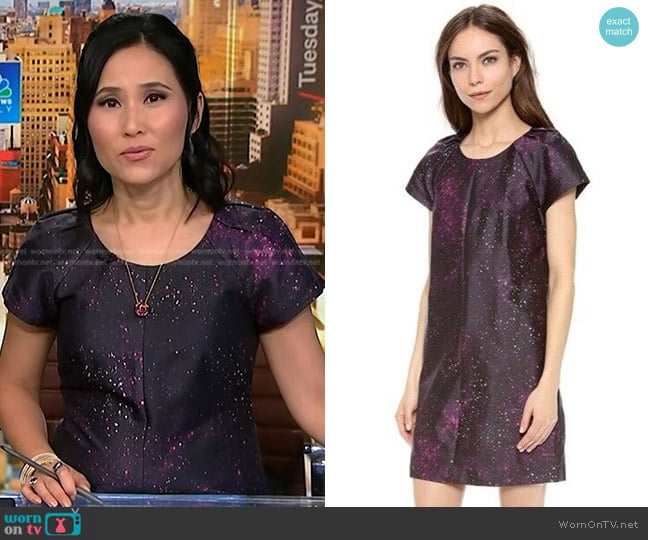 Club Monaco Ophelia Dress worn by Vicky Nguyen on NBC News Daily