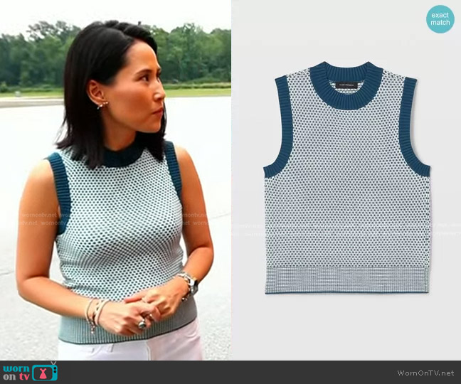 Club Monaco Textured Mock Shell worn by Vicky Nguyen on Today