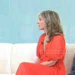 Dr. Debra Wattenberg’s red midi dress on Today