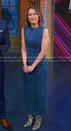 Eva’s sleeveless denim dress on Good Morning America