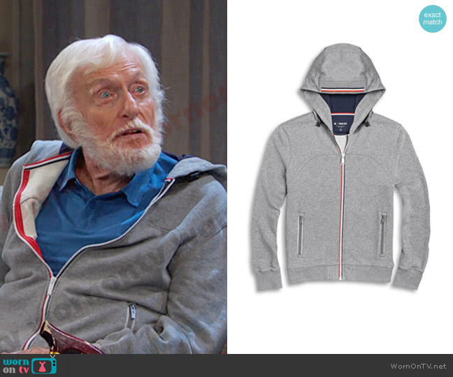 Fourlaps Rush Seamed Zip-Up Hoodie in Grey Heather worn by Timothy Robicheaux (Dick Van Dyke) on Days of our Lives