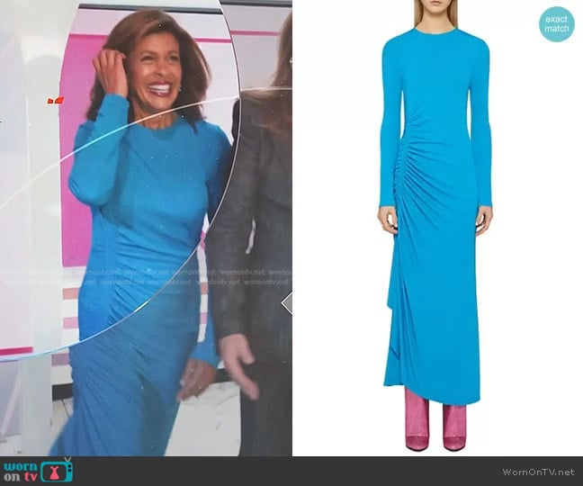 Givenchy Draped Dress In Crepe worn by Hoda Kotb on Today