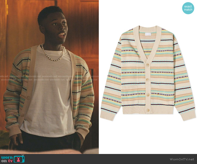 WornOnTV: Kevin's beige striped cardigan on The Chi | Alex R