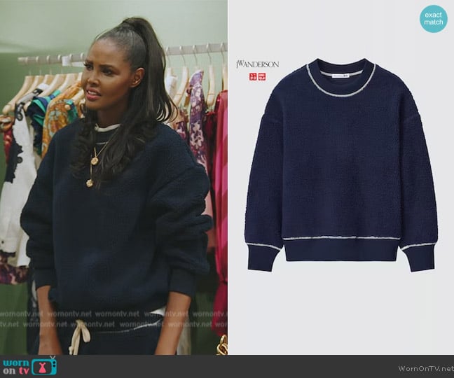 JW Anderson Pile-Lined Fleece Pullover worn by Ubah Hassan on The Real Housewives of New York City