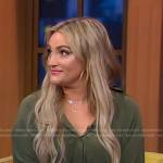 Jamie Lynn Spears’s army green dress on Good Morning America