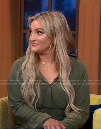 Jamie Lynn Spears's army green dress on Good Morning America