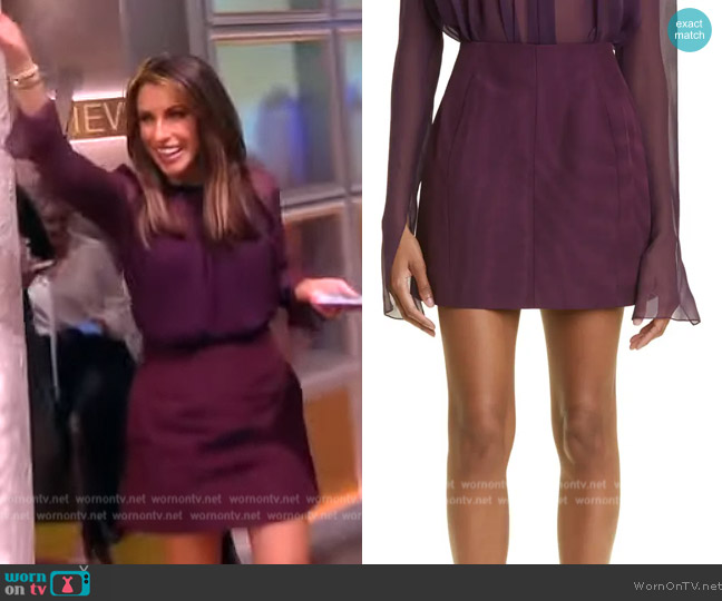 Jason Wu Tresors Cotton Blend Moire Skirt worn by Alyssa Farah Griffin on The View