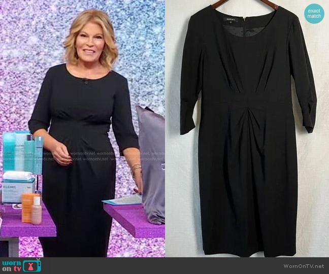 Lafayette 148 NY Gathered Waist Wool Dress worn by Tory Johnson on Good Morning America