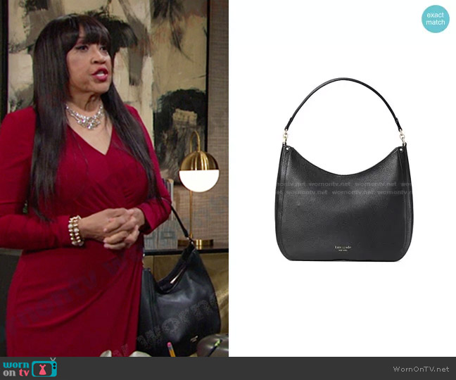 Kate Spade Large Roulette Shoulder Bag worn by Paulina Price (Jackée Harry) on Days of our Lives