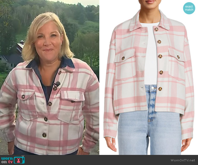 WornOnTV: Veronica's plaid shirt and white denim jacket on