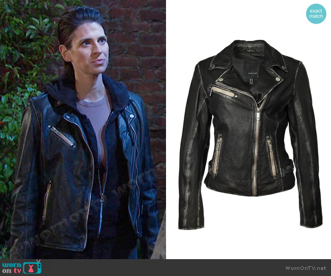 WornOnTV: Black leather moto jacket on Days of our Lives | Clothes and ...