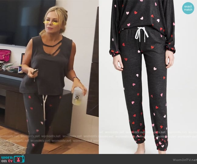 PJ Salvage Kiss Me Goodnight Joggers worn by Tamra Judge on The Real Housewives of Orange County