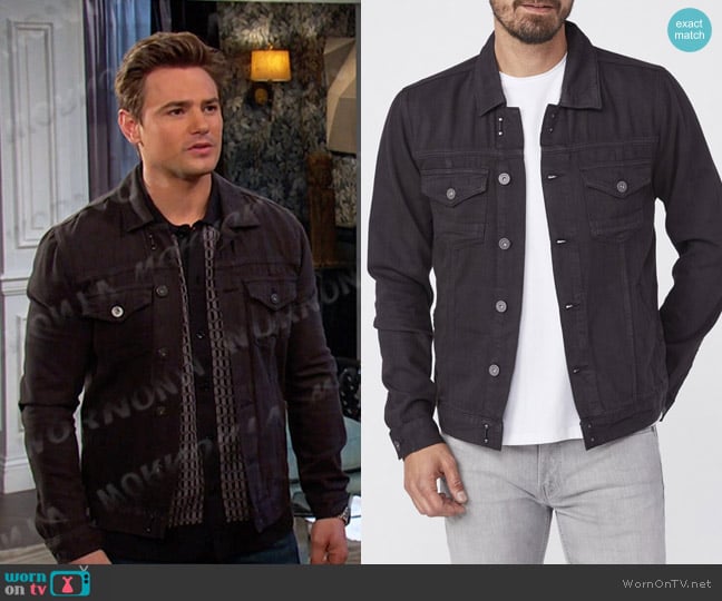 Paige Scout Denim Jacket worn by Johnny DiMera (Carson Boatman) on Days of our Lives