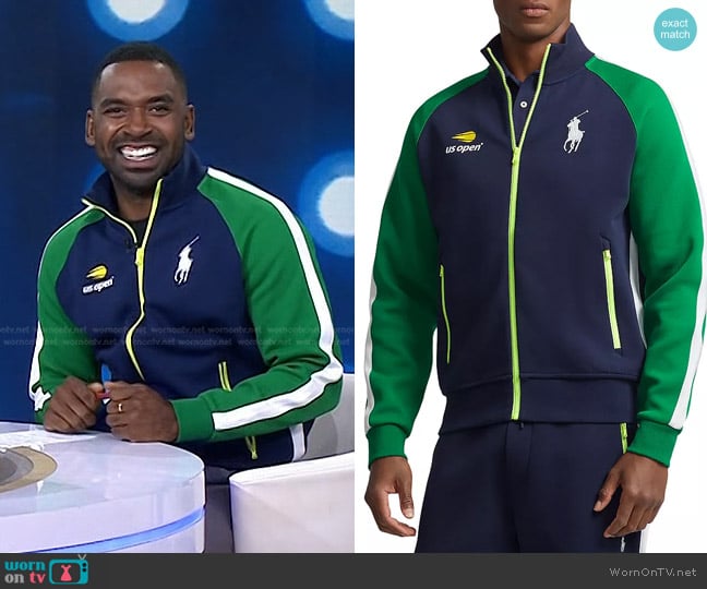 Polo Ralph Lauren US Open Ball Crew Jacket worn by Justin Sylvester on Today