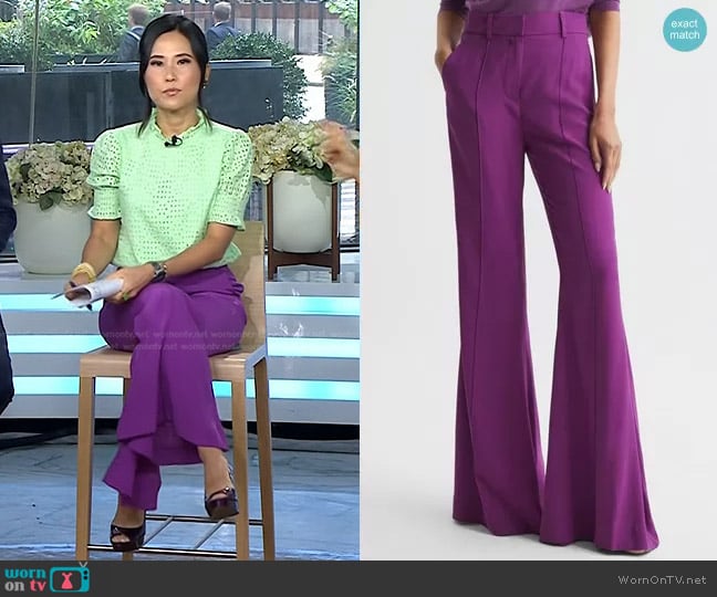 Reiss Fluid Flare Trousers worn by Vicky Nguyen on Today